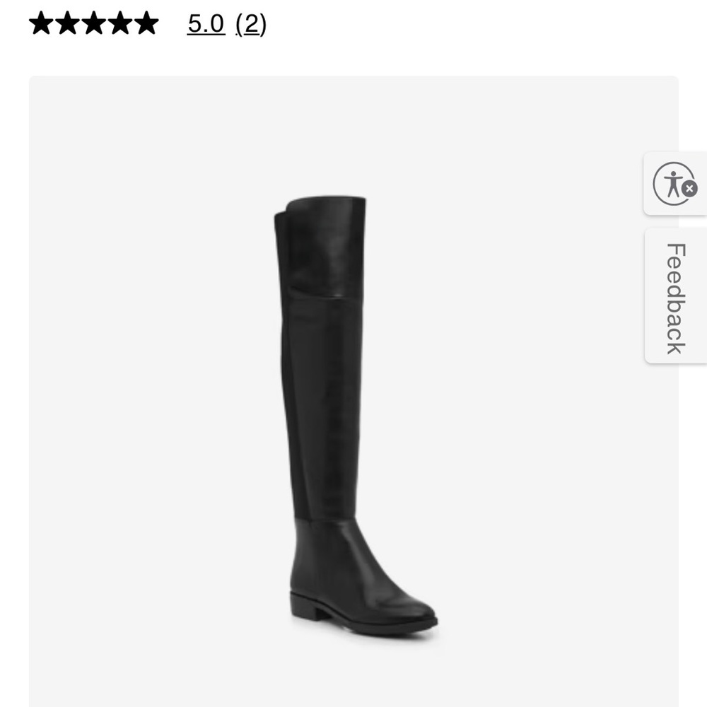 Sam Edelman Black Over-the-Knee Boots Leather